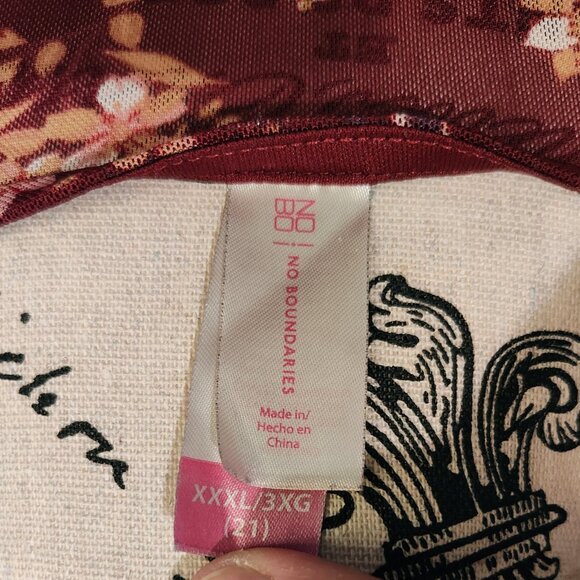 No Boundaries Women's Floral Criss Cross Blouse, Size XXXL/3XG/21, Gently Used - Picture 3 of 3